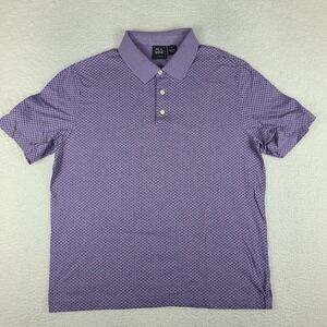 Jos A Bank Traveler Polo Shirt Mens Large Purple Traditional Fit Performance